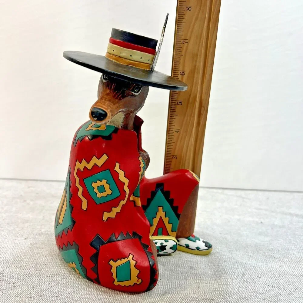 Robert Shields Trickster Coyote Southwestern Wrapped Blanket 8